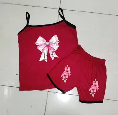 Cotton Jersey Printed Light Weight Camisole Set thumbnail 2
