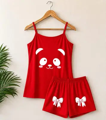 Cotton Jersey Printed Comfortable And Lightweight Camisole Set