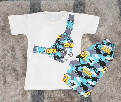 2 Pcs Girl's Stitched Cotton Jersey Printed Pajama And Shirt thumbnail 2