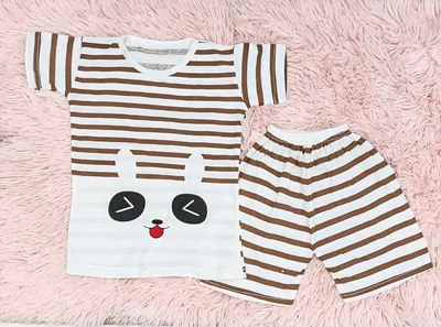 2 Pcs Girl's Stitched Cotton Jersey Printed Pajama And Shirt thumbnail 2