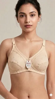 Cotton Embroidered Comfortable And Lightweight Bra Top thumbnail 3