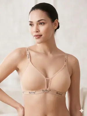 Jersey Plain Padded Bra Imported Item Branded Soft Foam Bra thumbnail 3