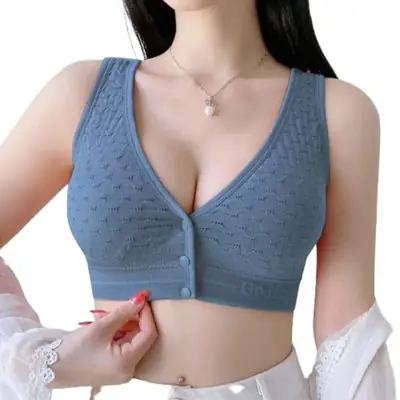 Jersey Chikan Embroidered Padded Bra Top
