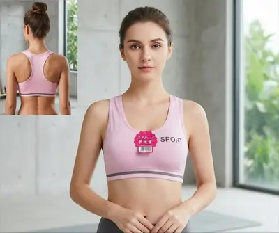 Jersey Plain Comfortable And Lightweight Sports Bra