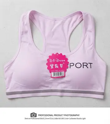 Jersey Plain Comfortable And Lightweight Sports Bra thumbnail 2