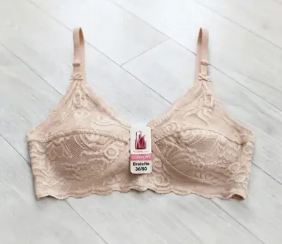 Jersey Chikan Embroidered Lightweight And Breathable Bra Top thumbnail 2