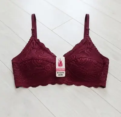 Jersey Chikan Embroidered Lightweight And Breathable Bra Top thumbnail 2