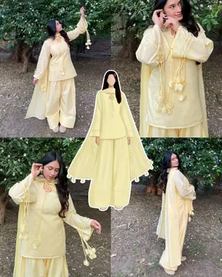 3 Pcs Women's Stitched Cotton Lawn Plain Suit