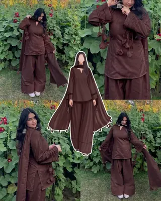 3 Pcs Women's Stitched Cotton Lawn Plain Suit