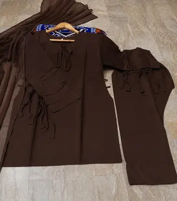 3 Pcs Women's Stitched Cotton Lawn Plain Suit thumbnail 7