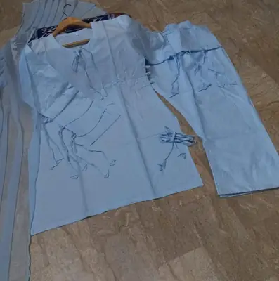 3 Pcs Women's Stitched Cotton Lawn Plain Suit thumbnail 8