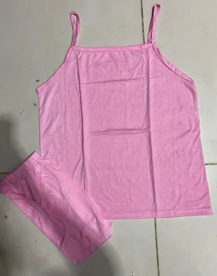 Cotton Jersey Plain Comfortable And Lightweight Camisole Set thumbnail 2