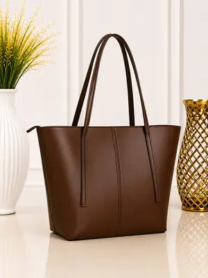 Girl's Leather Plain Shoulder Bag