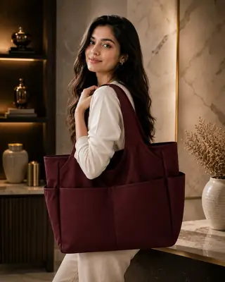 Women's PU Leather Plain Tote Bags