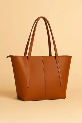 Girl's Rexine Plain Tote Bags thumbnail 3
