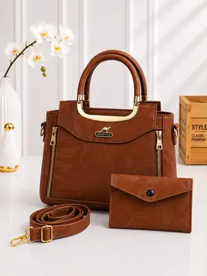 Girl's Leather Textured Hand Bag