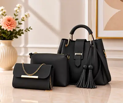 Girl's Rexine Plain Hand Bag