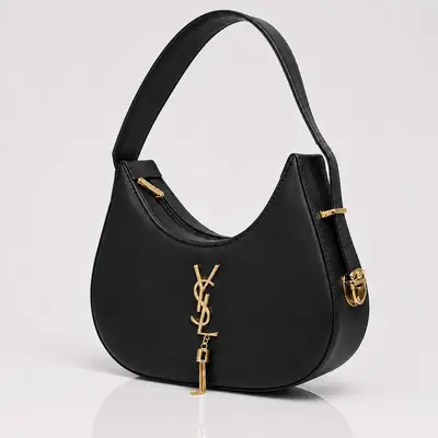 YSL Hobo Bag Plain Leather Adjustable Handle thumbnail 3
