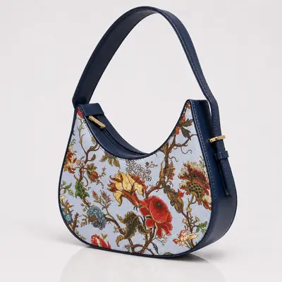 Floral Hobo Bag Canvas Adjustable Handle thumbnail 8