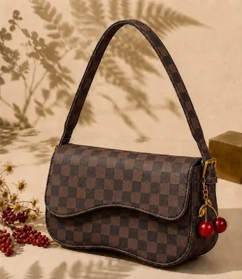 Cherry Check Crossbody Bag With Cherry Keychain thumbnail 5