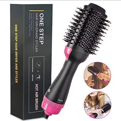 3-in-1 Hair Dryer Brush Black Ceramic Coated thumbnail 2