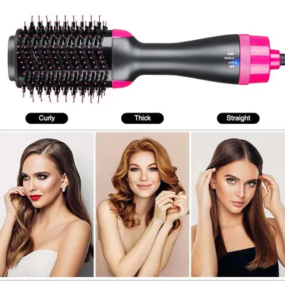 3-in-1 Hair Dryer Brush Black Ceramic Coated thumbnail 3