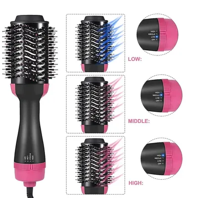 3-in-1 Hair Dryer Brush Black Ceramic Coated thumbnail 5