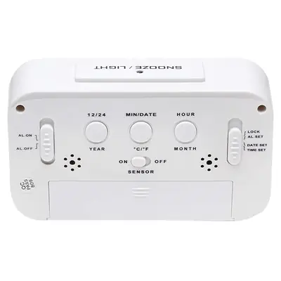 Alarm Clock for Kids,Battery Operated Digital Desk Clocks,with Smart Night Light,Temperature,Snooze Function,Small Electronic Clock for Bedroom Baby Room-  thumbnail 2
