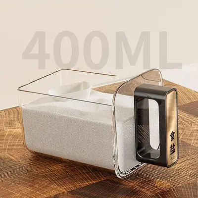 Wall Mounted Seasoning Box Condiment Containers – Transparent Space Saving Kitchen Storage Organizer thumbnail 4