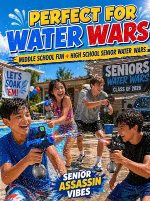 Electric Water Gun Fire Flash Upgraded, 320 Capacity Water Pistol Toy Squirt Gun for Kids Adults, Summer Outdoor Toy Yard Beach Swimming Water Play Toys thumbnail 4