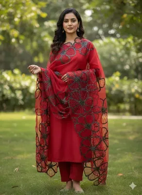 1 Pc Women's Stitched Dupatta