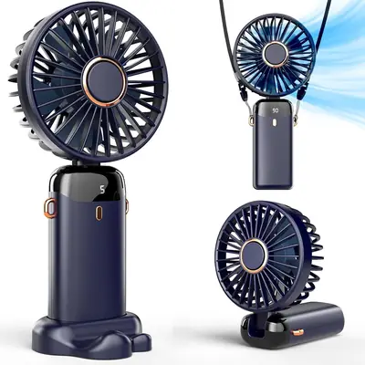 Rechargeable led digital mini Fan thumbnail 8