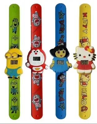 Stylish Kid's Printed Digital Watch - 1 Pc Multicolor Elegance (Random) thumbnail 2