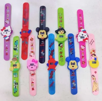 Stylish Kid's Printed Digital Watch - 1 Pc Multicolor Elegance (Random) thumbnail 3