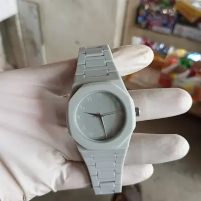 New stylish off white colour Arabic aura watch