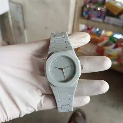 New stylish off white colour Arabic aura watch thumbnail 4