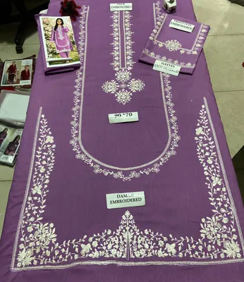 2 Pcs Women's Unstitched Embroidered Suit thumbnail 2