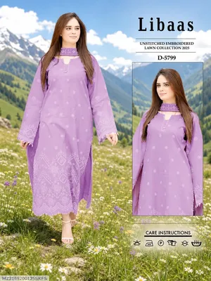 2 Pcs Women's Unstitched Embroidered Suit