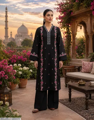 2 Pcs Women's Unstitched Embroidered Suit
