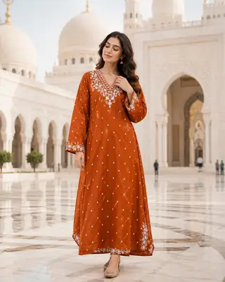 2 Pcs Women's Unstitched Embroidered Suit