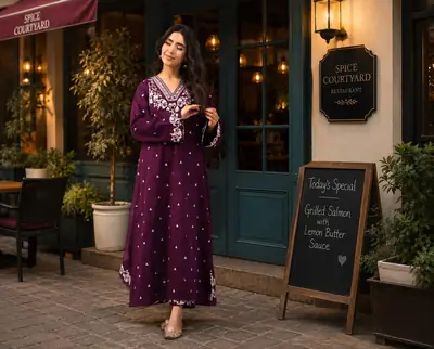 2 Pcs Women's Unstitched Embroidered Suit