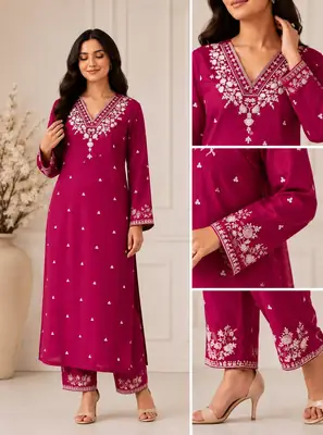 2 Pcs Women's Unstitched Embroidered Suit