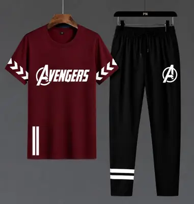 2 Pcs Men's Dri Fit Printed Track Suit