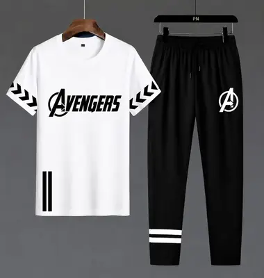 2 Pcs Men's Dri Fit Printed Track Suit
