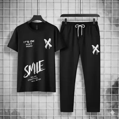 3 Pcs Men's Dri Fit Printed Track Suit