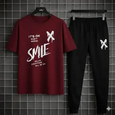 3 Pcs Men's Dri Fit Printed Track Suit