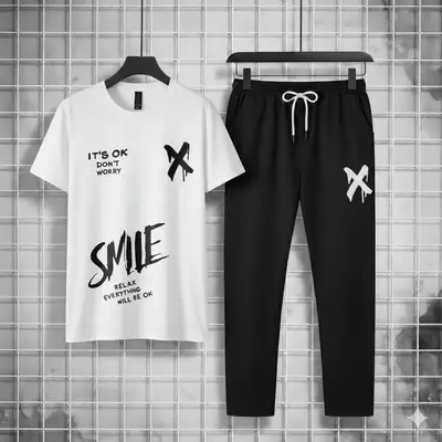 3 Pcs Men's Dri Fit Printed Track Suit