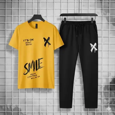 3 Pcs Men's Dri Fit Printed Track Suit