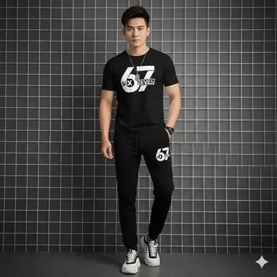 2 Pcs Men's Dri Fit Printed Track Suit