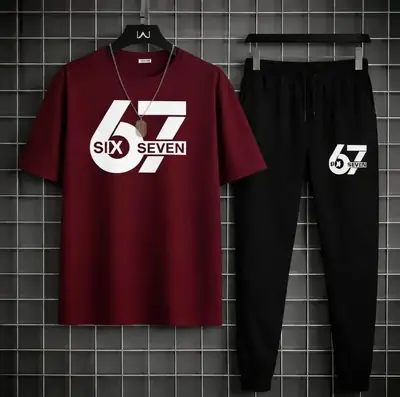 2 Pcs Men's Dri Fit Printed Track Suit